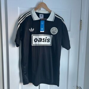 Oasis Live 25 Adidas Black and White Men's Jersey Men’s Large NWT
